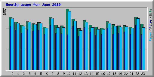 Hourly usage for June 2010