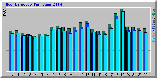 Hourly usage for June 2014