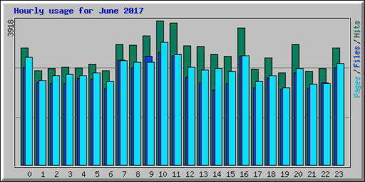 Hourly usage for June 2017