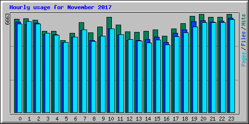 Hourly usage for November 2017