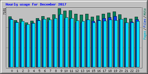 Hourly usage for December 2017