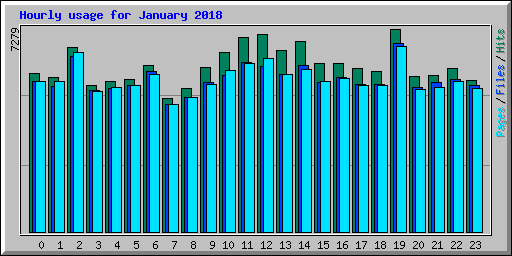 Hourly usage for January 2018