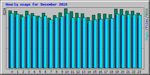 Hourly usage for December 2019