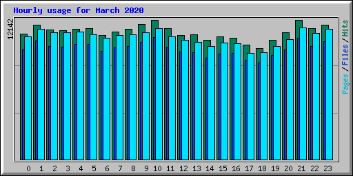 Hourly usage for March 2020