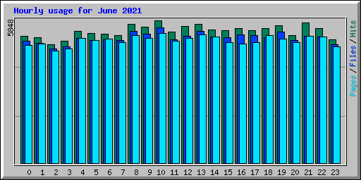 Hourly usage for June 2021