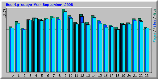 Hourly usage for September 2023