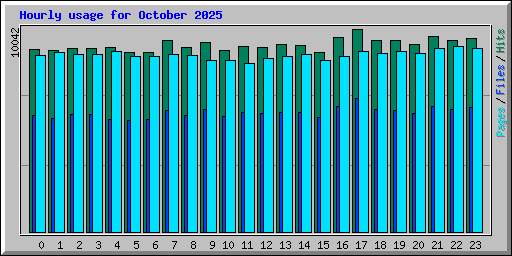 Hourly usage for October 2025